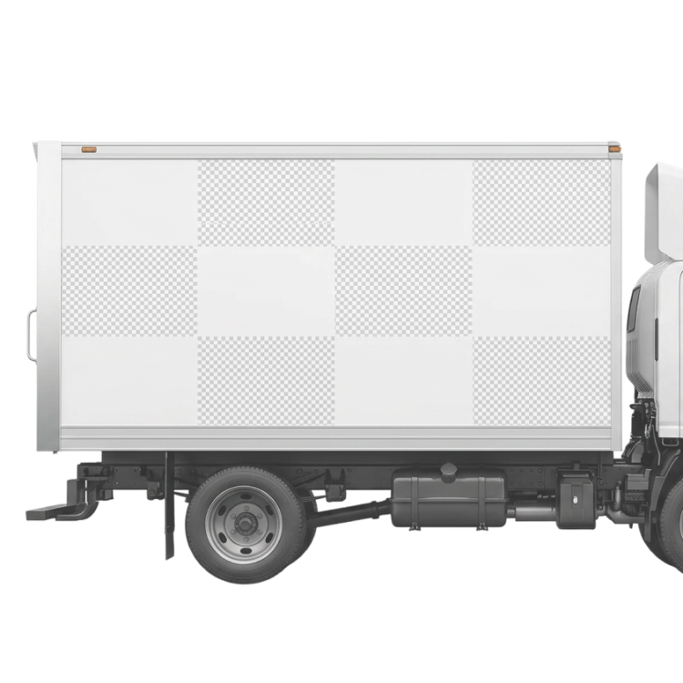 Top-down view of the truck cargo bed