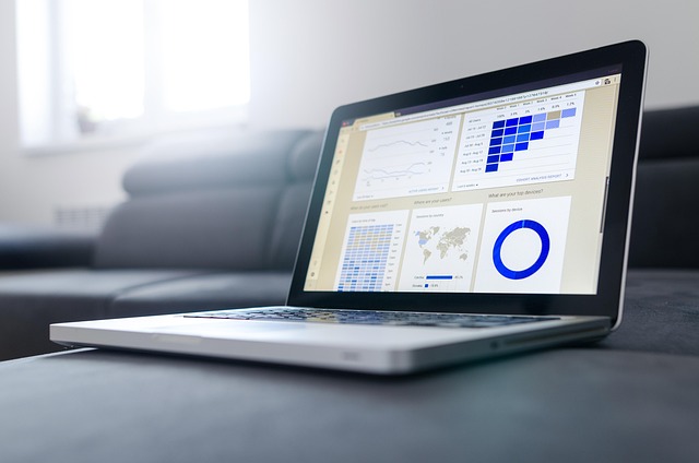 Photo of a financial dashboard on a laptop suitable for reconciliation summary reporting