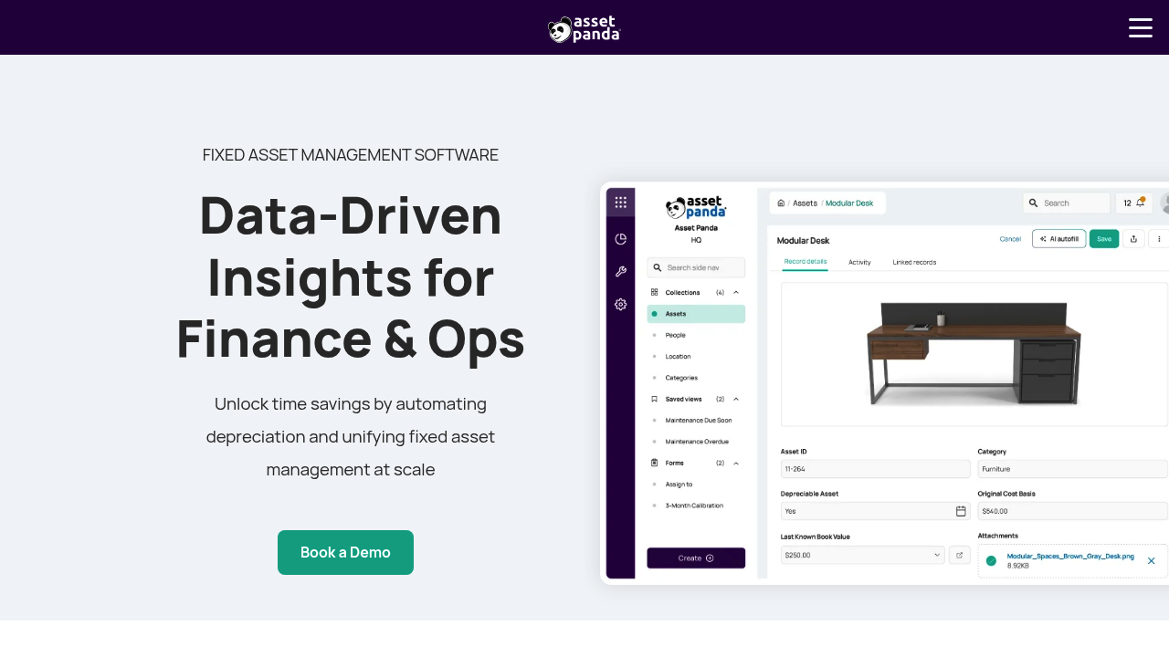 Asset Panda Landing Page