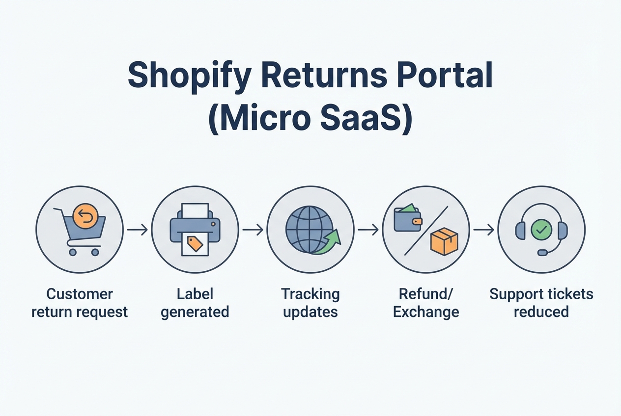 Screenshot of Shopify returns portal