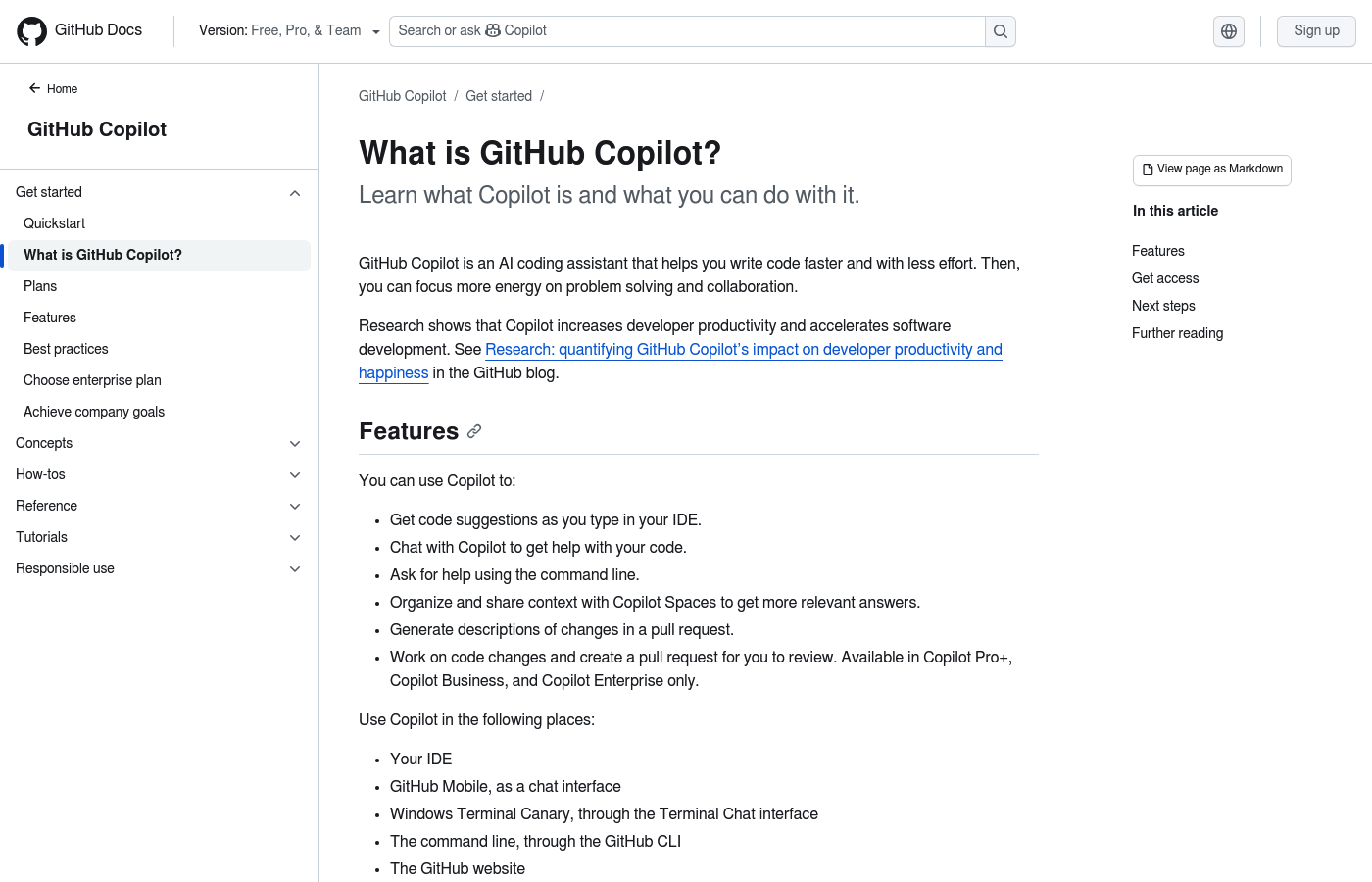 GitHub Copilot in action